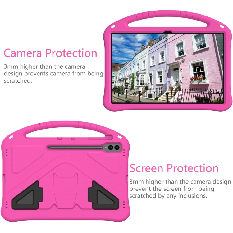 For Samsung Galaxy Tab S10 Ultra 14.6 EVA Shockproof Tablet Case with Holder(Rose Red) by buy2fix