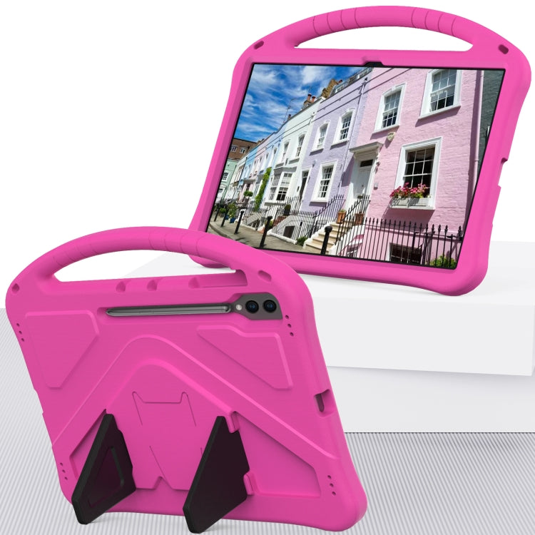 For Samsung Galaxy Tab S10 Ultra 14.6 EVA Shockproof Tablet Case with Holder(Rose Red) by buy2fix
