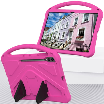 For Samsung Galaxy Tab S10 Ultra 14.6 EVA Shockproof Tablet Case with Holder(Rose Red) by buy2fix