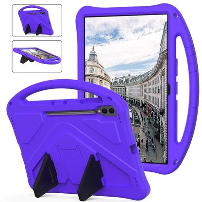 For Samsung Galaxy Tab S10 Ultra 14.6 EVA Shockproof Tablet Case with Holder(Purple) by buy2fix
