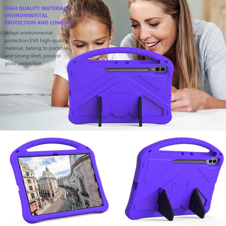 For Samsung Galaxy Tab S10 Ultra 14.6 EVA Shockproof Tablet Case with Holder(Purple) by buy2fix