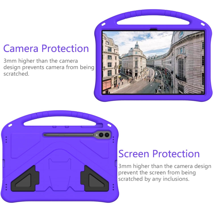 For Samsung Galaxy Tab S10 Ultra 14.6 EVA Shockproof Tablet Case with Holder(Purple) by buy2fix