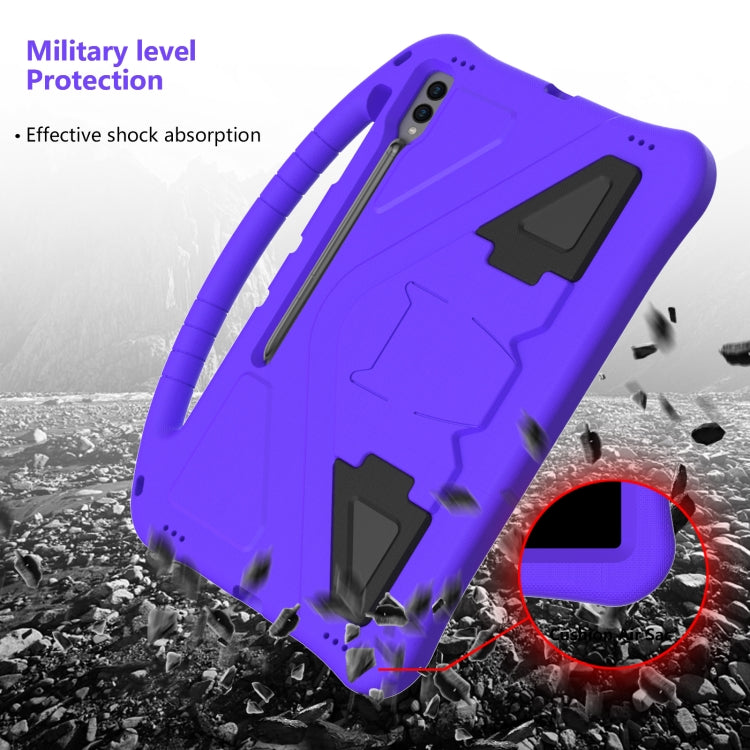 For Samsung Galaxy Tab S10 Ultra 14.6 EVA Shockproof Tablet Case with Holder(Purple) by buy2fix