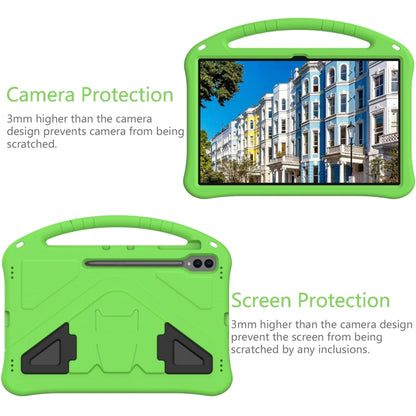 For Samsung Galaxy Tab S10 Ultra 14.6 EVA Shockproof Tablet Case with Holder(Green) by buy2fix