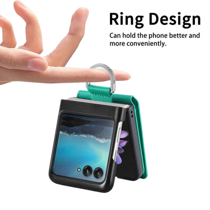 For Motorola Razr 40 Ultra Litchi Texture Leather Ring Wallet Phone Case(Green) by buy2fix