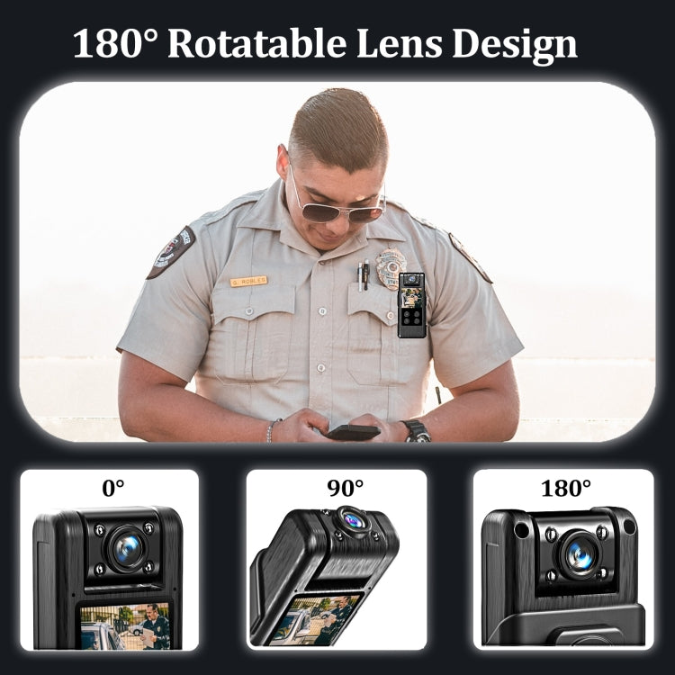 L10 1.3 Inch 180 Degree Rotation HD Outdoor Sports Camera HD Law Enforcement Recorder by buy2fix