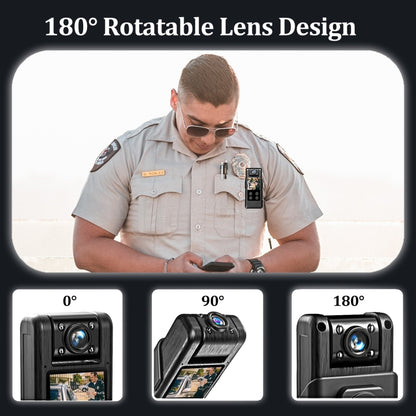 L10 1.3 Inch 180 Degree Rotation HD Outdoor Sports Camera HD Law Enforcement Recorder by buy2fix