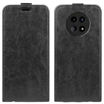 For Realme 12 5G R64 Texture Single Vertical Flip Leather Phone Case(Black) by buy2fix