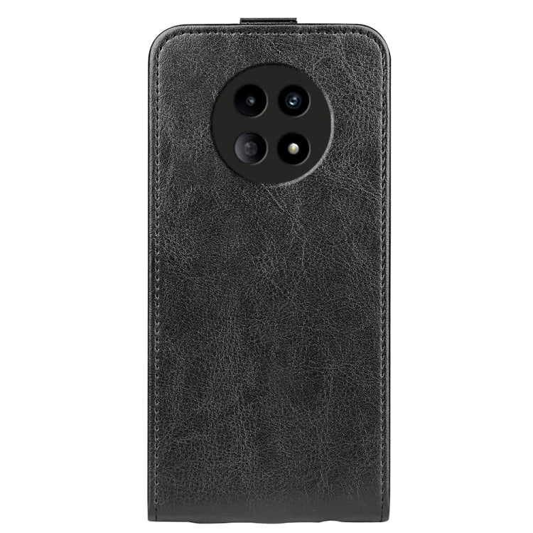 For Realme 12 5G R64 Texture Single Vertical Flip Leather Phone Case(Black) by buy2fix