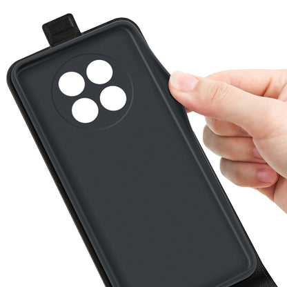 For Realme 12 5G R64 Texture Single Vertical Flip Leather Phone Case(Black) by buy2fix