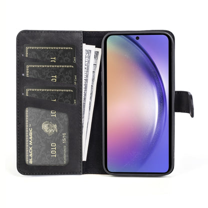 For Samsung Galaxy A55 Stitching Horizontal Flip Leather Phone Case(Black) by buy2fix