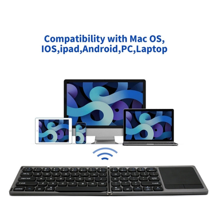 FK328T Cell Phone Tablet Laptop Wireless Bluetooth Keyboard Portable 3-Folded Keyboard by buy2fix