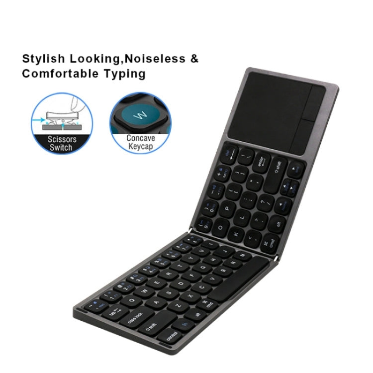 FK328T Cell Phone Tablet Laptop Wireless Bluetooth Keyboard Portable 3-Folded Keyboard by buy2fix