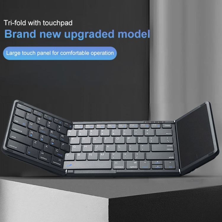 B099T Cell Phone Tablet Laptop Universal Portable Folding Touchpad Bluetooth Wireless Keypad by buy2fix