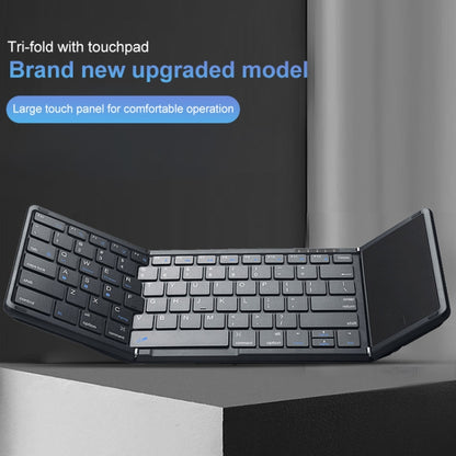 B099T Cell Phone Tablet Laptop Universal Portable Folding Touchpad Bluetooth Wireless Keypad by buy2fix
