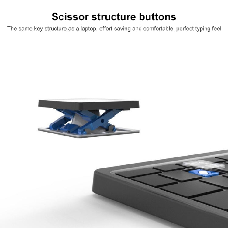 B099T Cell Phone Tablet Laptop Universal Portable Folding Touchpad Bluetooth Wireless Keypad by buy2fix