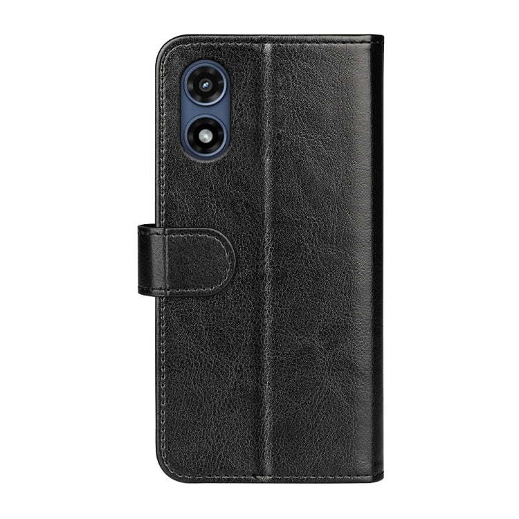 For Motorola Moto G Play 2024 R64 Texture Horizontal Flip Leather Phone Case(Black) by buy2fix