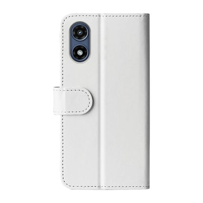 For Motorola Moto G Play 2024 R64 Texture Horizontal Flip Leather Phone Case(White) by buy2fix
