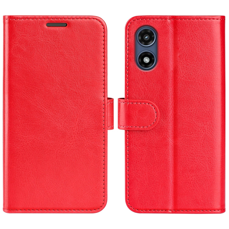 For Motorola Moto G Play 2024 R64 Texture Horizontal Flip Leather Phone Case(Red) by buy2fix
