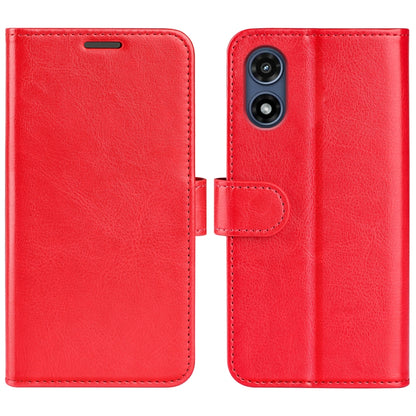 For Motorola Moto G Play 2024 R64 Texture Horizontal Flip Leather Phone Case(Red) by buy2fix