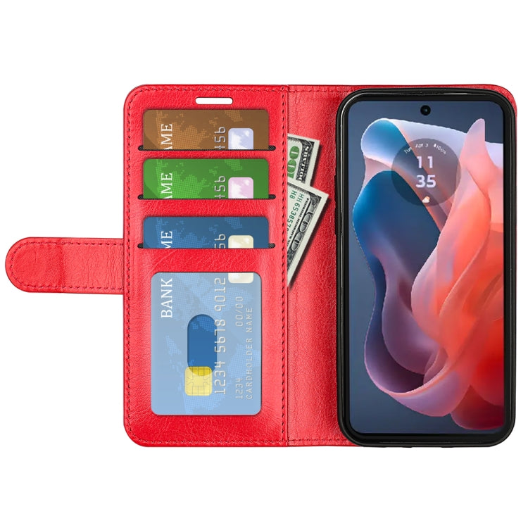 For Motorola Moto G Play 2024 R64 Texture Horizontal Flip Leather Phone Case(Red) by buy2fix