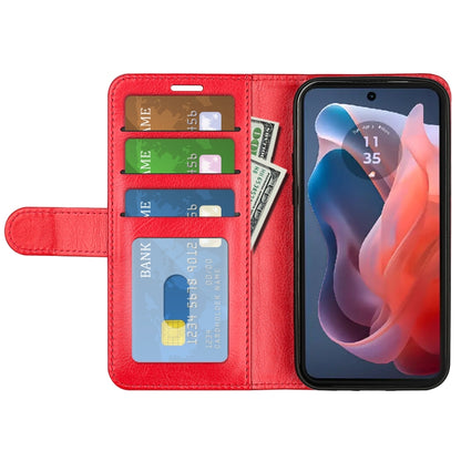 For Motorola Moto G Play 2024 R64 Texture Horizontal Flip Leather Phone Case(Red) by buy2fix