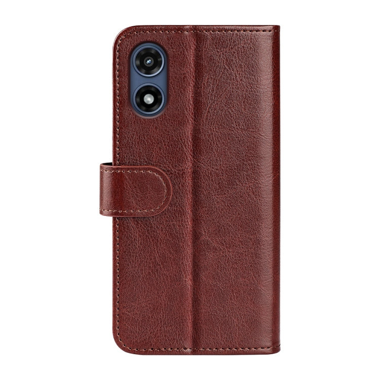 For Motorola Moto G Play 2024 R64 Texture Horizontal Flip Leather Phone Case(Brown) by buy2fix