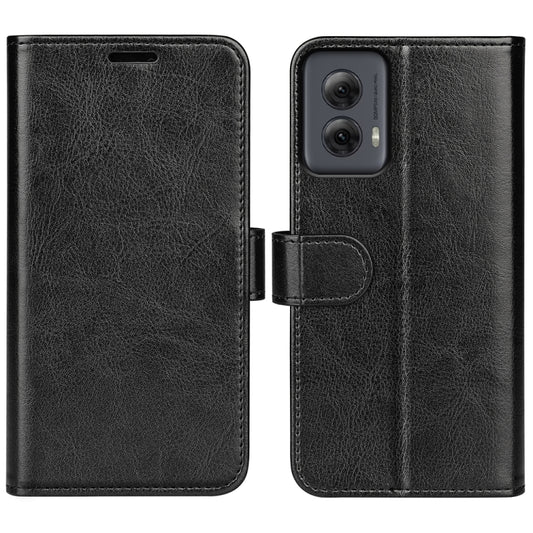 For Motorola Moto G Power 5G 2024 R64 Texture Horizontal Flip Leather Phone Case(Black) by buy2fix