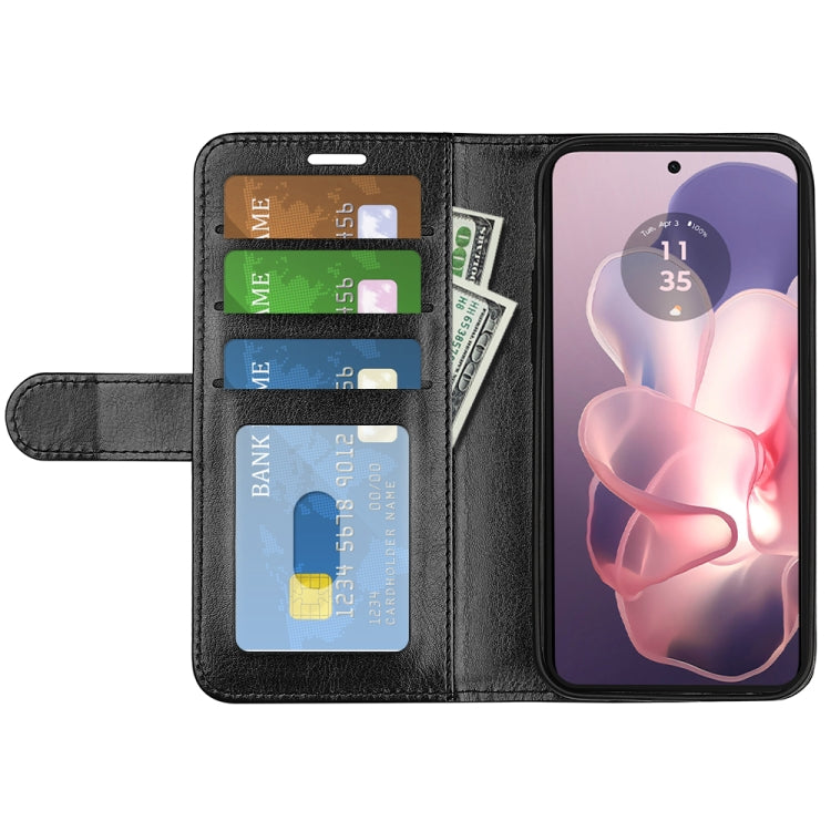 For Motorola Moto G Power 5G 2024 R64 Texture Horizontal Flip Leather Phone Case(Black) by buy2fix