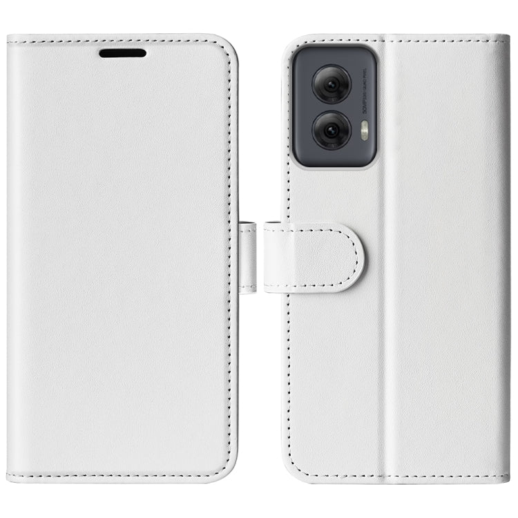 For Motorola Moto G Power 5G 2024 R64 Texture Horizontal Flip Leather Phone Case(White) by buy2fix