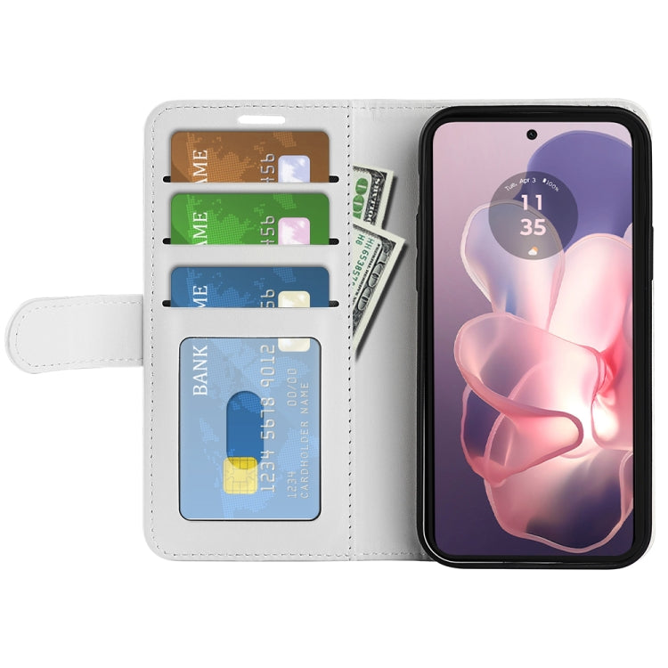 For Motorola Moto G Power 5G 2024 R64 Texture Horizontal Flip Leather Phone Case(White) by buy2fix