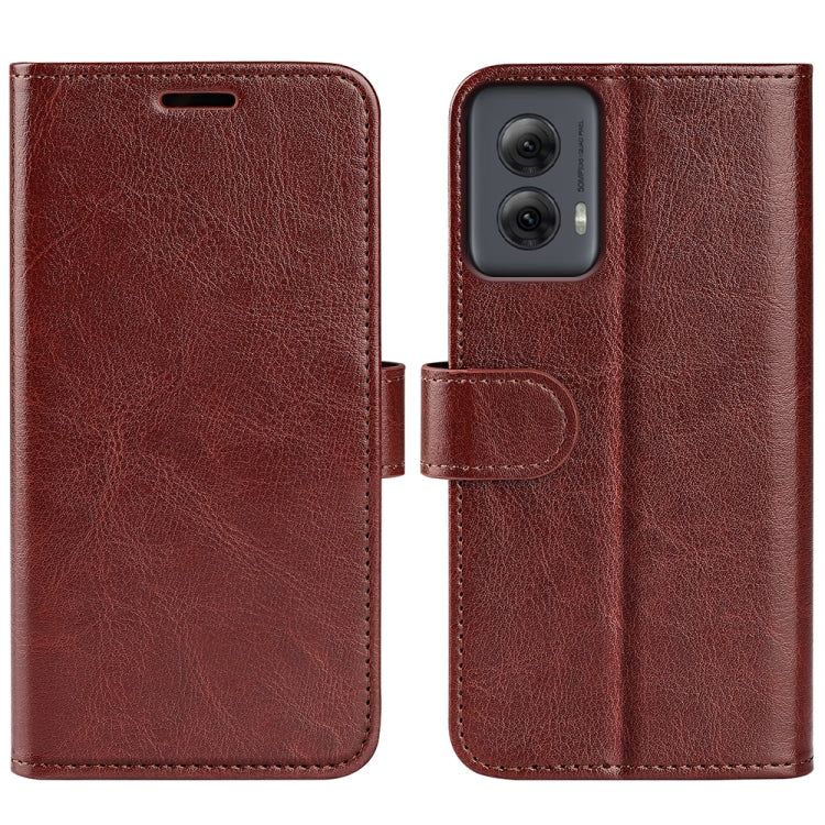 For Motorola Moto G Power 5G 2024 R64 Texture Horizontal Flip Leather Phone Case(Brown) by buy2fix