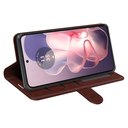 For Motorola Moto G Power 5G 2024 R64 Texture Horizontal Flip Leather Phone Case(Brown) by buy2fix