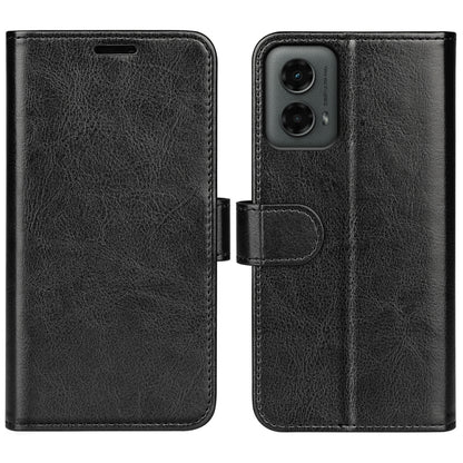 For Motorola Moto G 5G 2024 R64 Texture Horizontal Flip Leather Phone Case(Black) by buy2fix