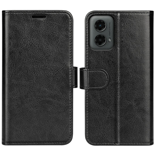 For Motorola Moto G 5G 2024 R64 Texture Horizontal Flip Leather Phone Case(Black) by buy2fix