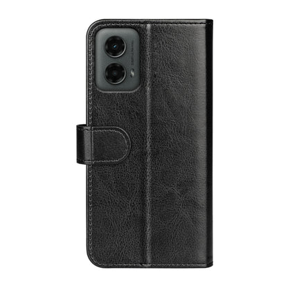 For Motorola Moto G 5G 2024 R64 Texture Horizontal Flip Leather Phone Case(Black) by buy2fix
