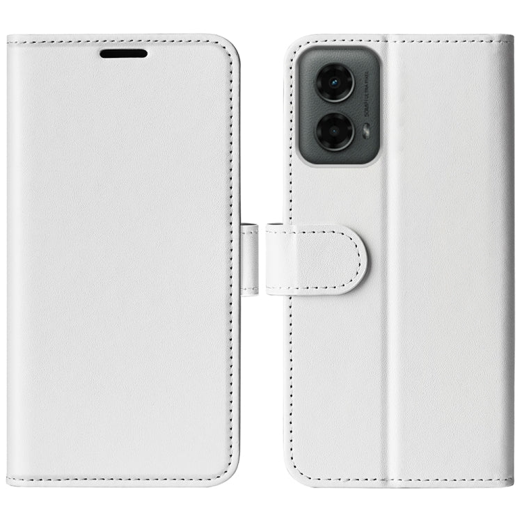 For Motorola Moto G 5G 2024 R64 Texture Horizontal Flip Leather Phone Case(White) by buy2fix