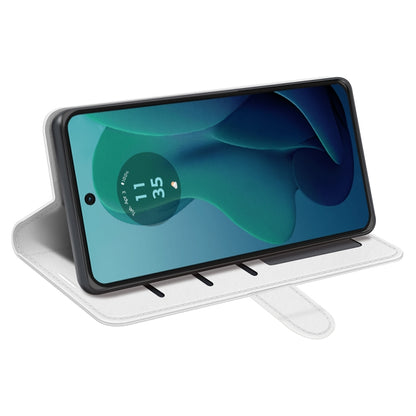 For Motorola Moto G 5G 2024 R64 Texture Horizontal Flip Leather Phone Case(White) by buy2fix