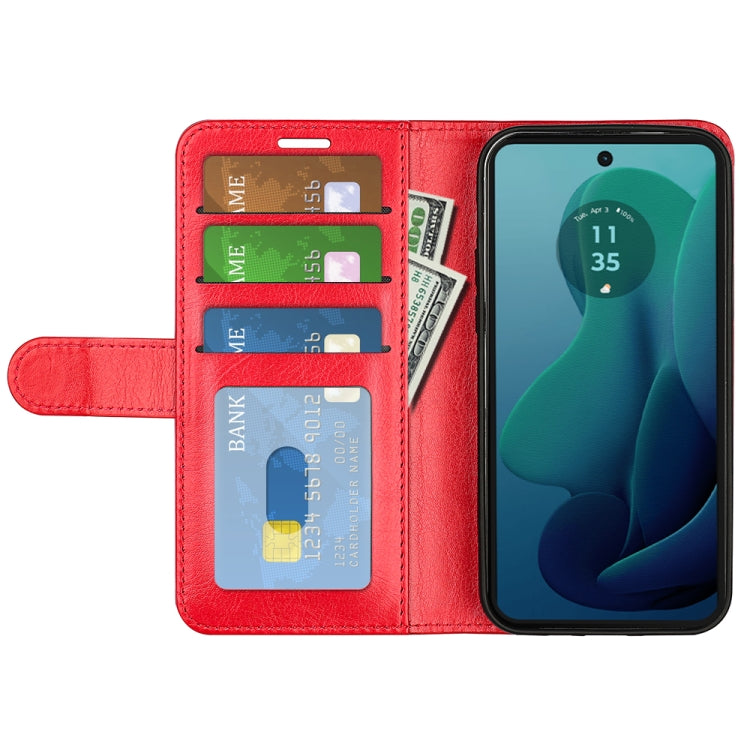 For Motorola Moto G 5G 2024 R64 Texture Horizontal Flip Leather Phone Case(Red) by buy2fix