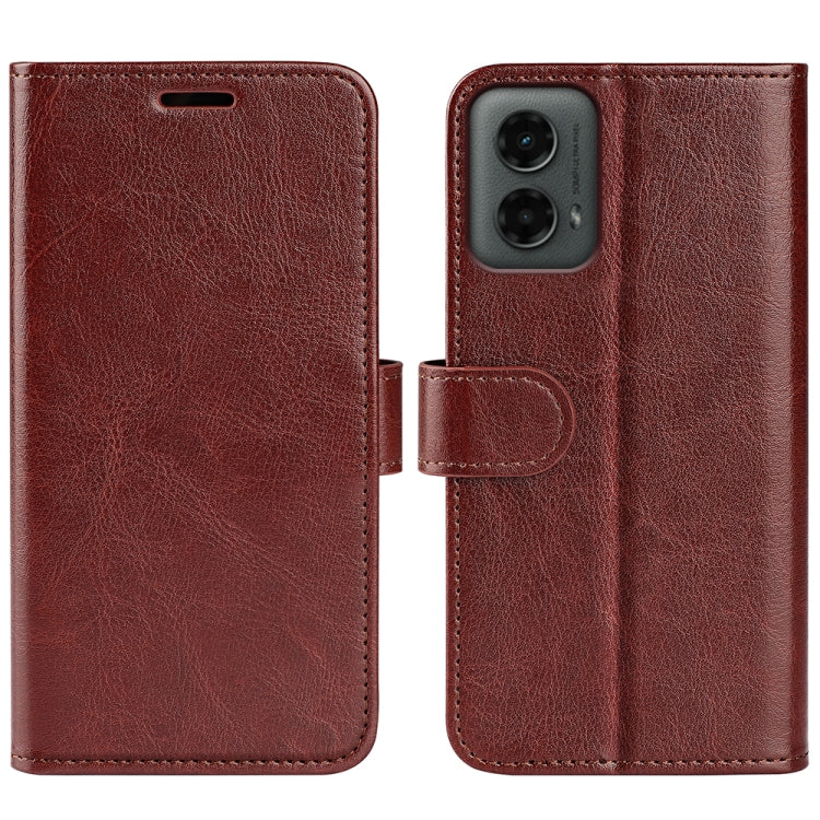 For Motorola Moto G 5G 2024 R64 Texture Horizontal Flip Leather Phone Case(Brown) by buy2fix
