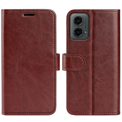 For Motorola Moto G 5G 2024 R64 Texture Horizontal Flip Leather Phone Case(Brown) by buy2fix