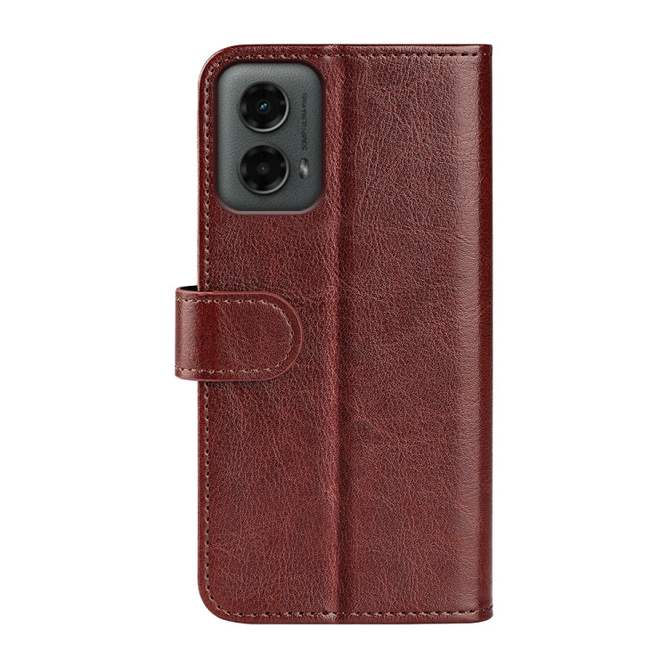 For Motorola Moto G 5G 2024 R64 Texture Horizontal Flip Leather Phone Case(Brown) by buy2fix