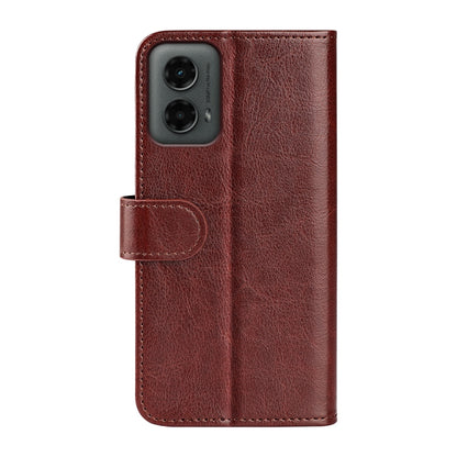 For Motorola Moto G 5G 2024 R64 Texture Horizontal Flip Leather Phone Case(Brown) by buy2fix