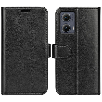 For Motorola Edge 5G 2024 R64 Texture Horizontal Flip Leather Phone Case(Black) by buy2fix