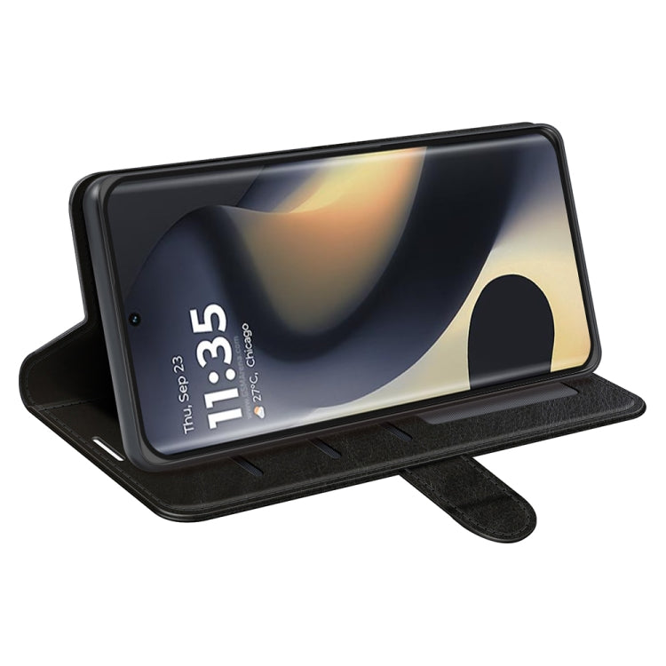 For Motorola Edge 5G 2024 R64 Texture Horizontal Flip Leather Phone Case(Black) by buy2fix