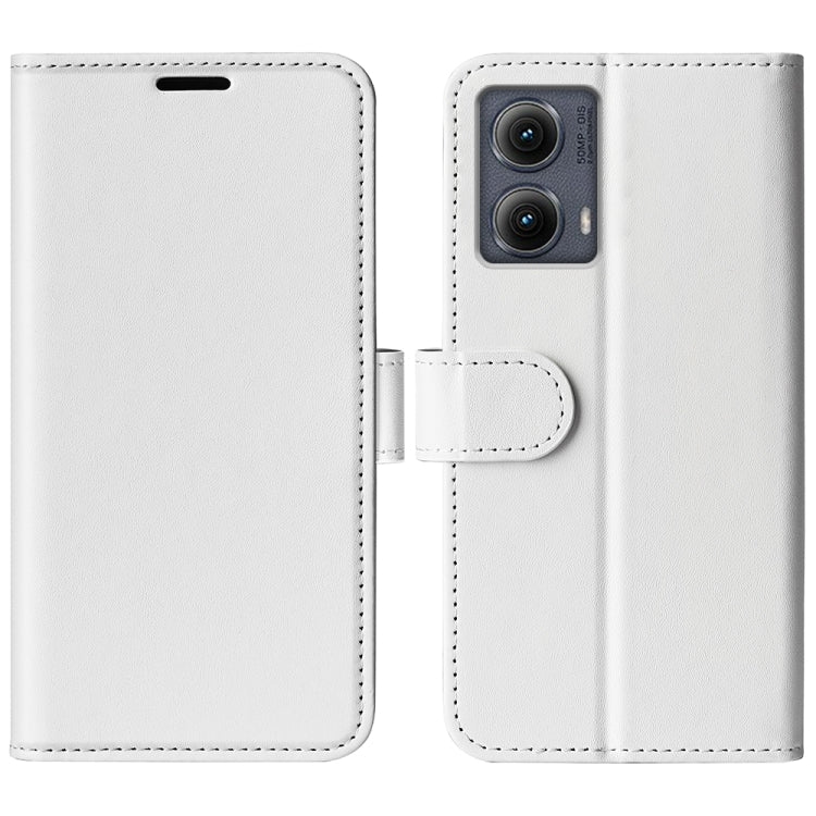 For Motorola Edge 5G 2024 R64 Texture Horizontal Flip Leather Phone Case(White) by buy2fix