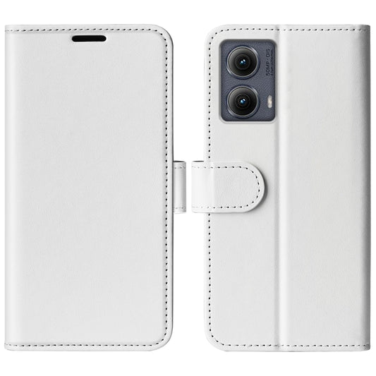 For Motorola Edge 5G 2024 R64 Texture Horizontal Flip Leather Phone Case(White) by buy2fix
