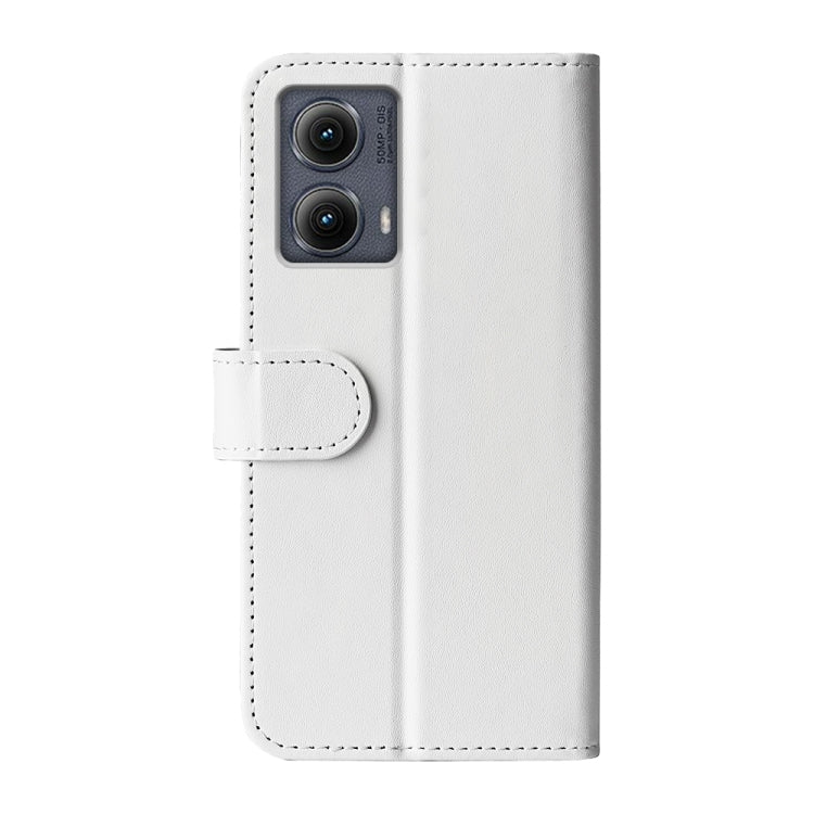 For Motorola Edge 5G 2024 R64 Texture Horizontal Flip Leather Phone Case(White) by buy2fix
