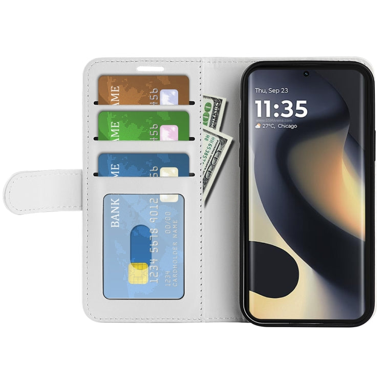 For Motorola Edge 5G 2024 R64 Texture Horizontal Flip Leather Phone Case(White) by buy2fix