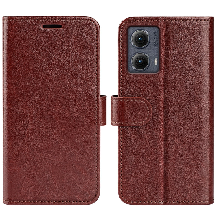 For Motorola Edge 5G 2024 R64 Texture Horizontal Flip Leather Phone Case(Brown) by buy2fix